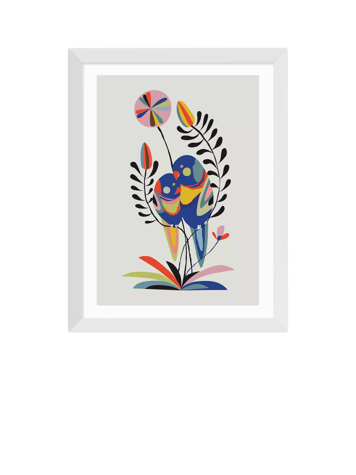 EAST END PRINTS Rainbow Lorikeets framed print small - British product
