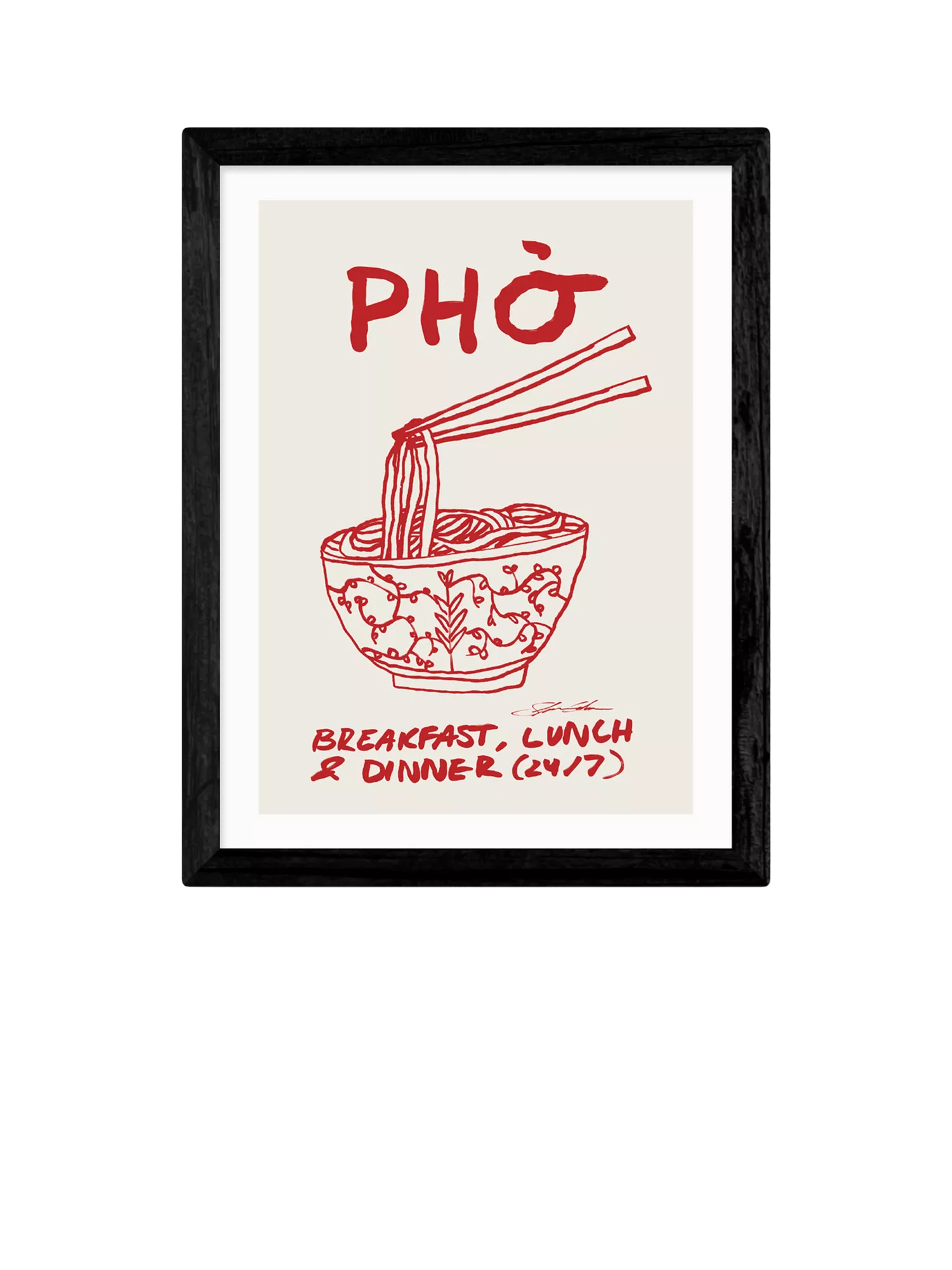 EAST END PRINTS Stephie Cardona 'Pho' Framed Print Small