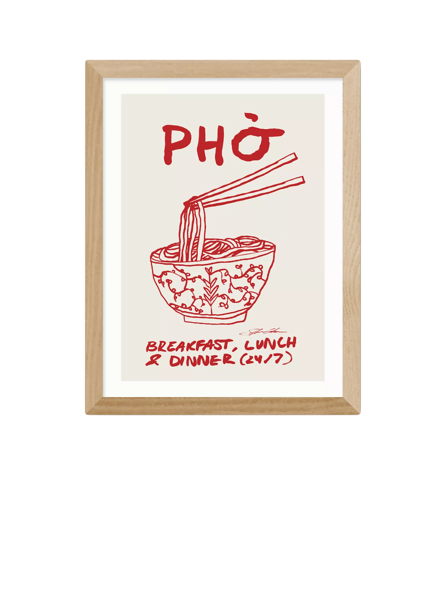 EAST END PRINTS Stephie Cardona 'Pho' Framed Print Small