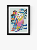 East End Prints Rachel Lee Owl framed print, imported from the UK