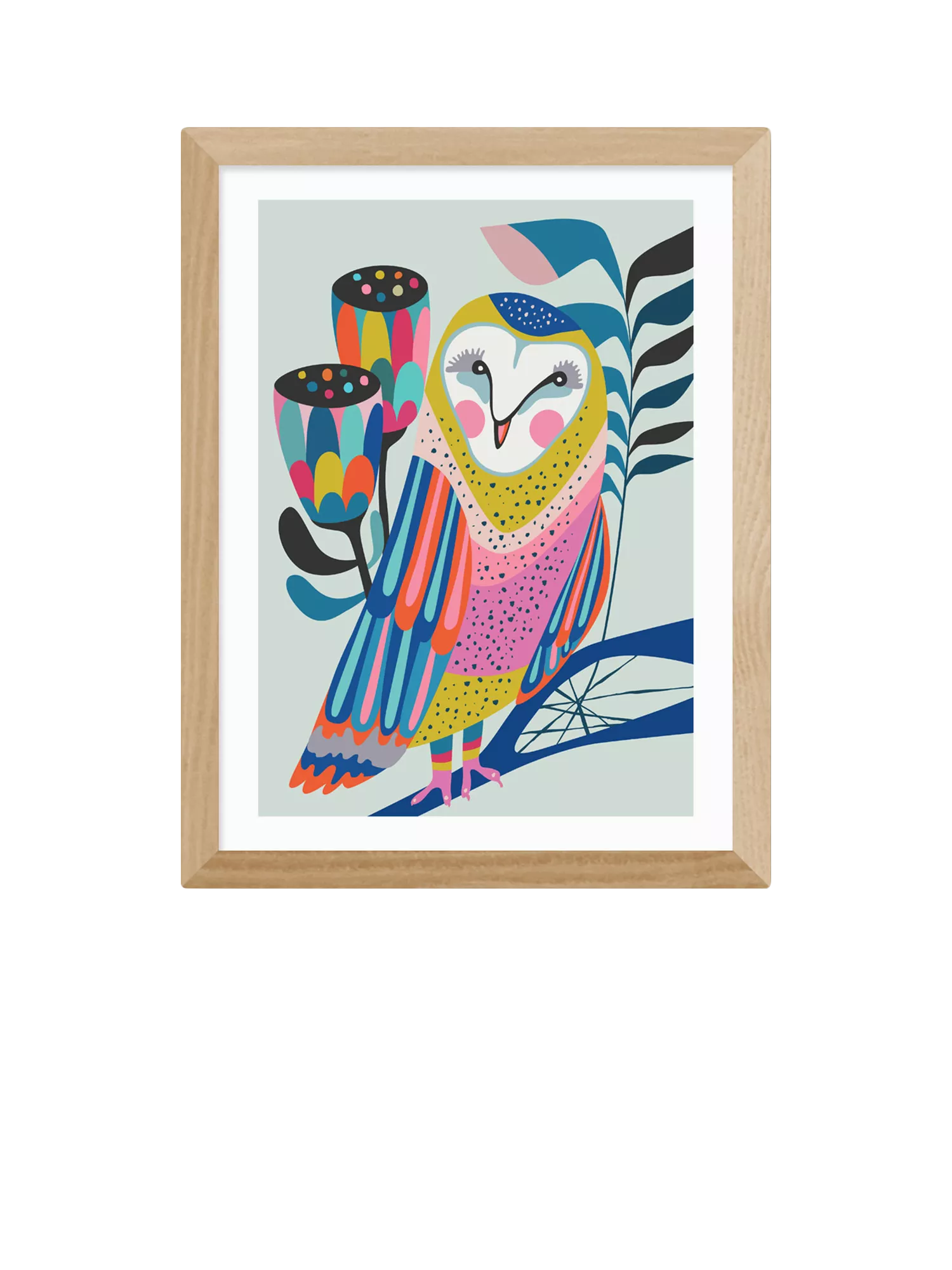 EAST END PRINTS Rachel Lee 'Owl' Framed Print