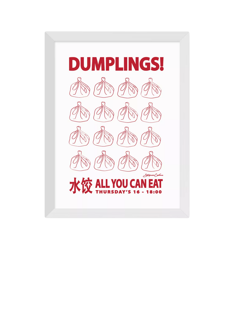 EAST END PRINTS Stephie Cardona 'Dumplings' Framed Art Print - Small