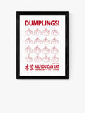 East End Prints Dumplings framed print small 33x28cm (British brand)