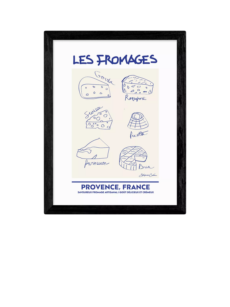 East End Prints Stephie Cardona 'Les Fromages' Framed Art Print, Small