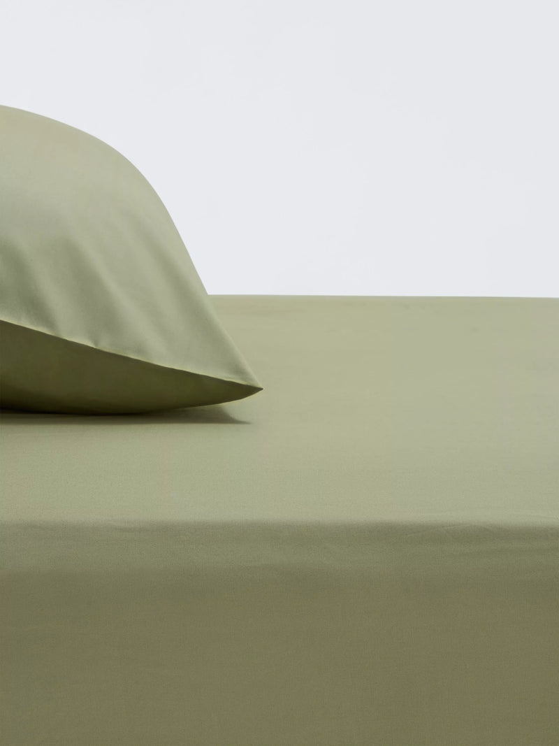 John Lewis Crisp & Fresh Egyptian Cotton Percale 200 Thread Count Deep Fitted Sheet - Single