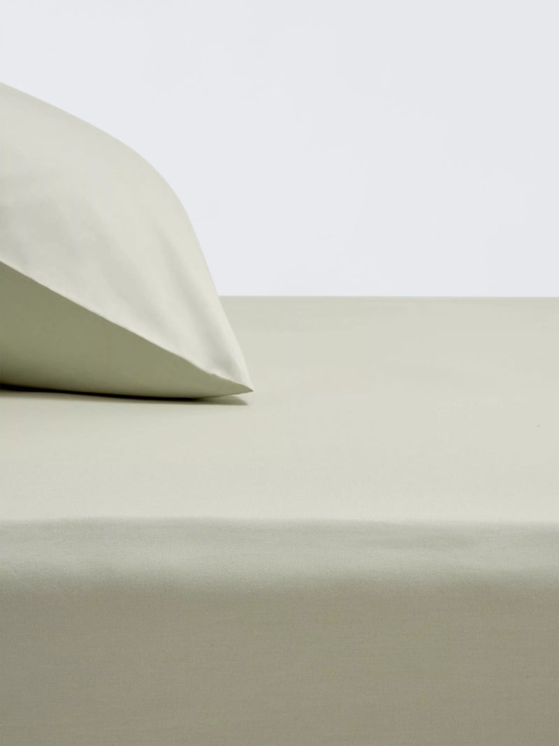 John Lewis Crisp & Fresh Egyptian Cotton Percale 200 Thread Count Fitted Sheet Double