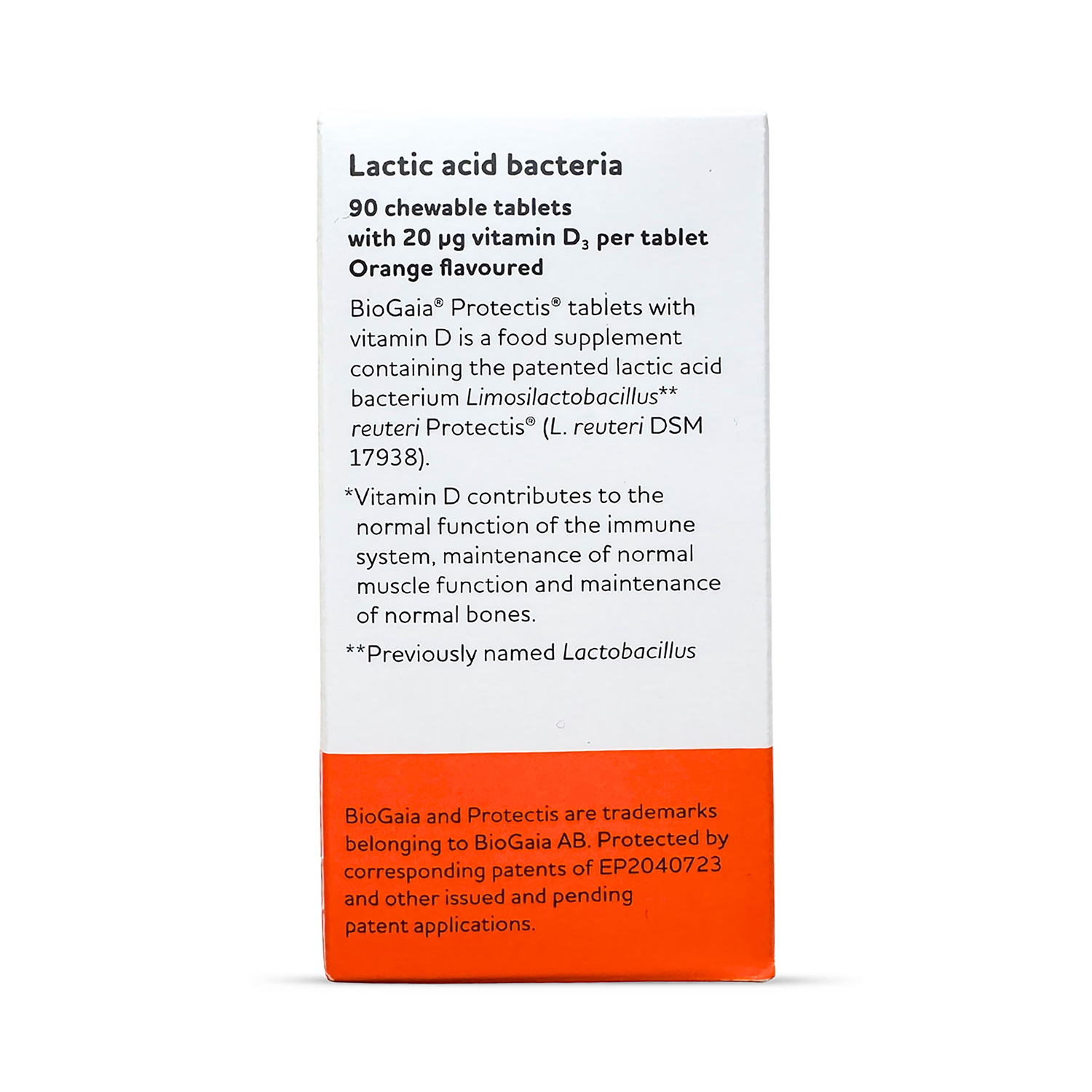 BioGaia Protectis D+ probiotic vitamin D tablets 90 count (British brand)