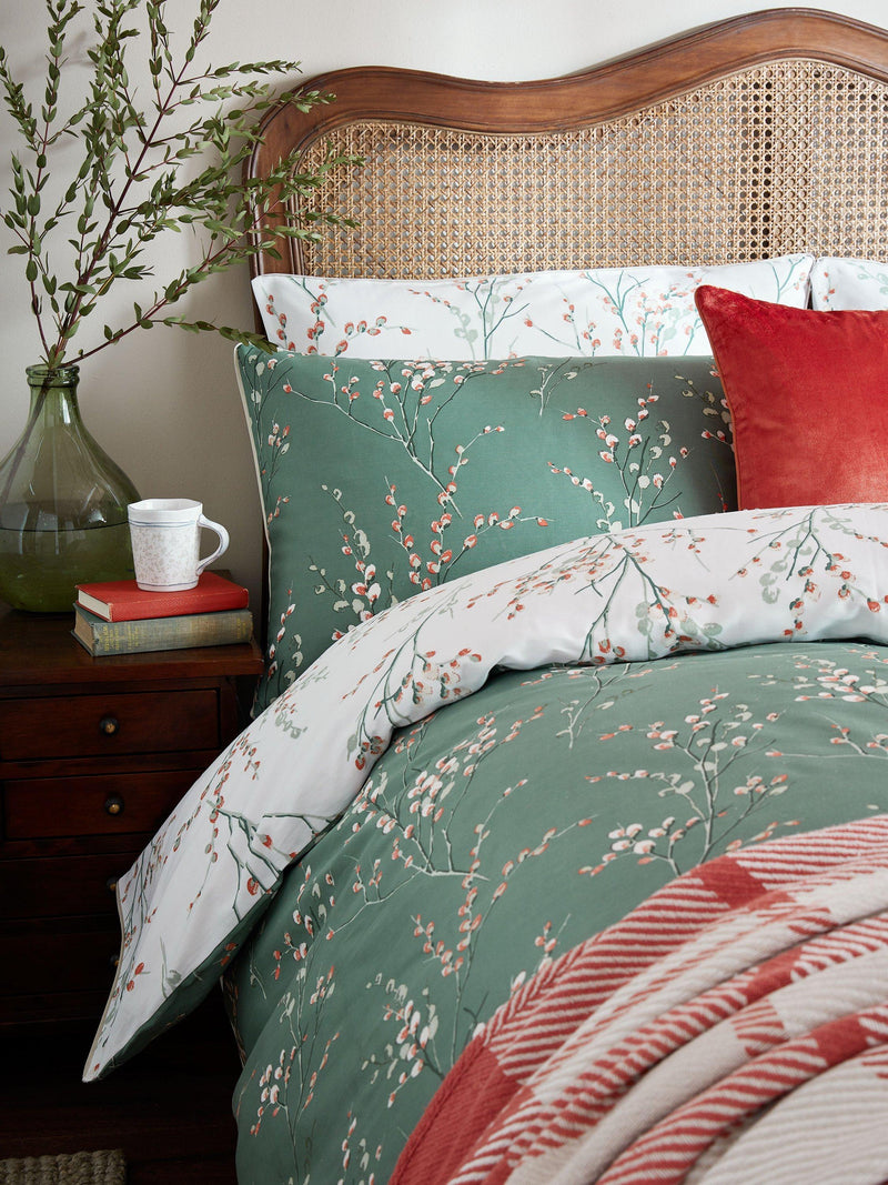 Laura Ashley floral duvet cover set 200 thread count cotton sateen - British product