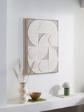 John Lewis Neutral Shapes framed hand-painted 3D canvas artwork, UK version