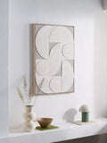 John Lewis Neutral Shapes framed hand-painted 3D canvas artwork, UK version