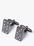Simon Carter Domino cufflinks gunmetal, imported from the UK