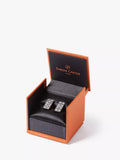 Simon Carter Domino cufflinks gunmetal, imported from the UK