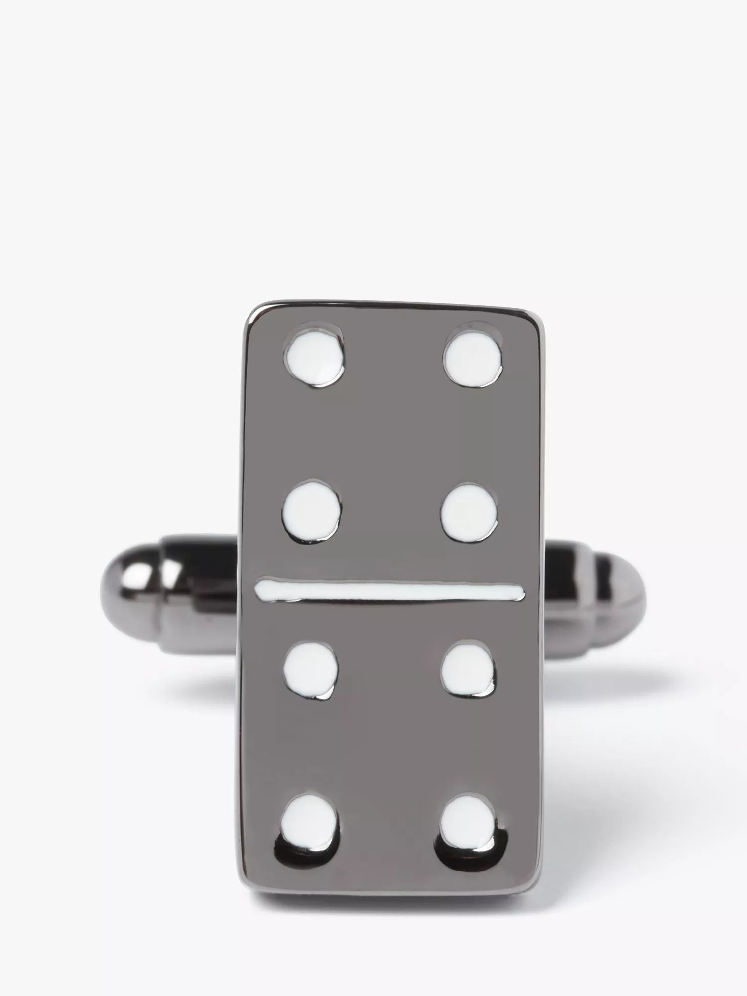 Simon Carter Domino cufflinks gunmetal, imported from the UK