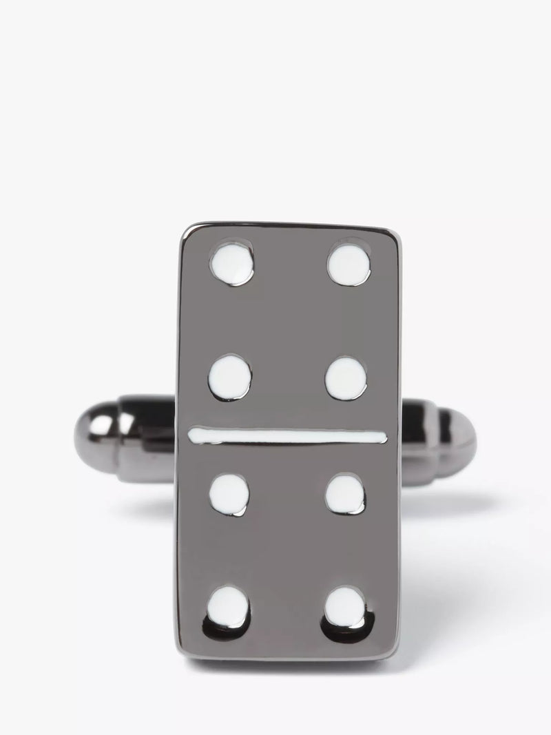 Simon Carter Domino cufflinks gunmetal, imported from the UK