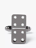 Simon Carter Domino cufflinks gunmetal, imported from the UK