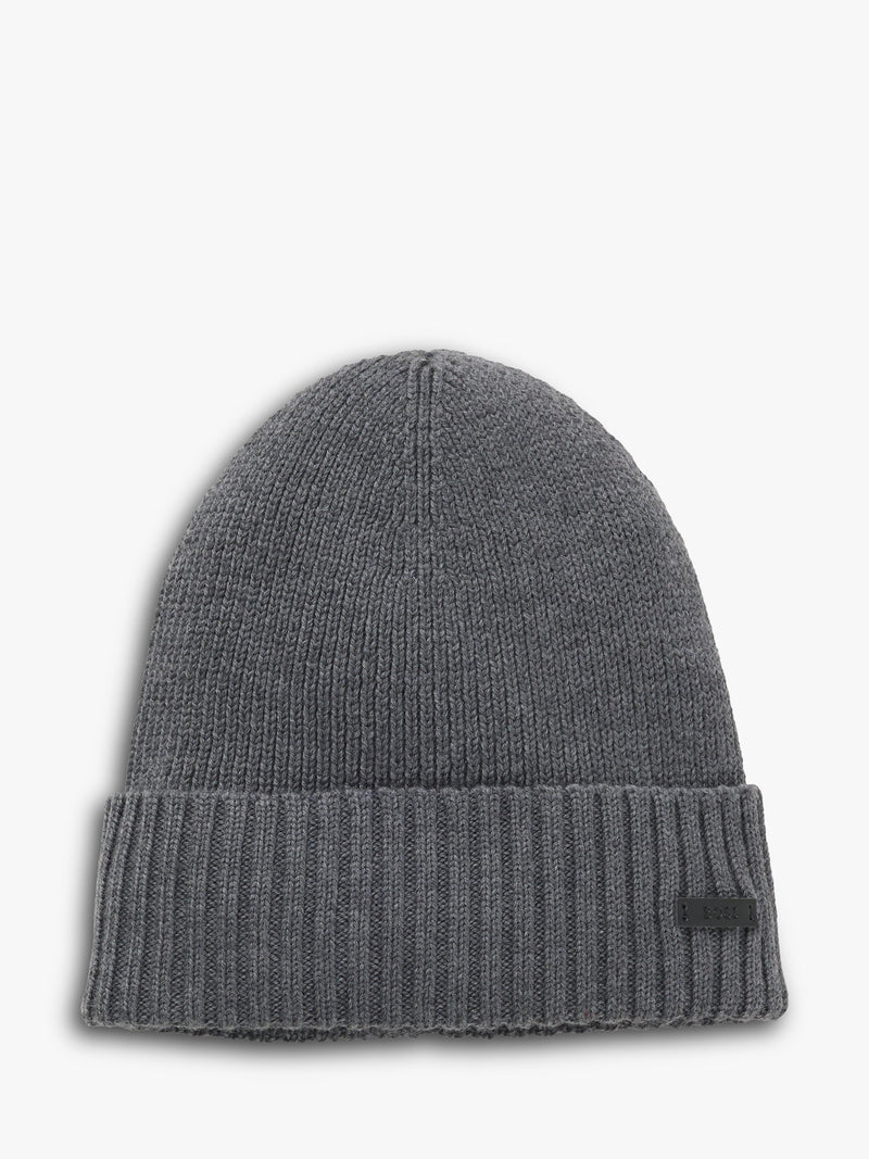 BOSS wool beanie Medium Grey, UK version