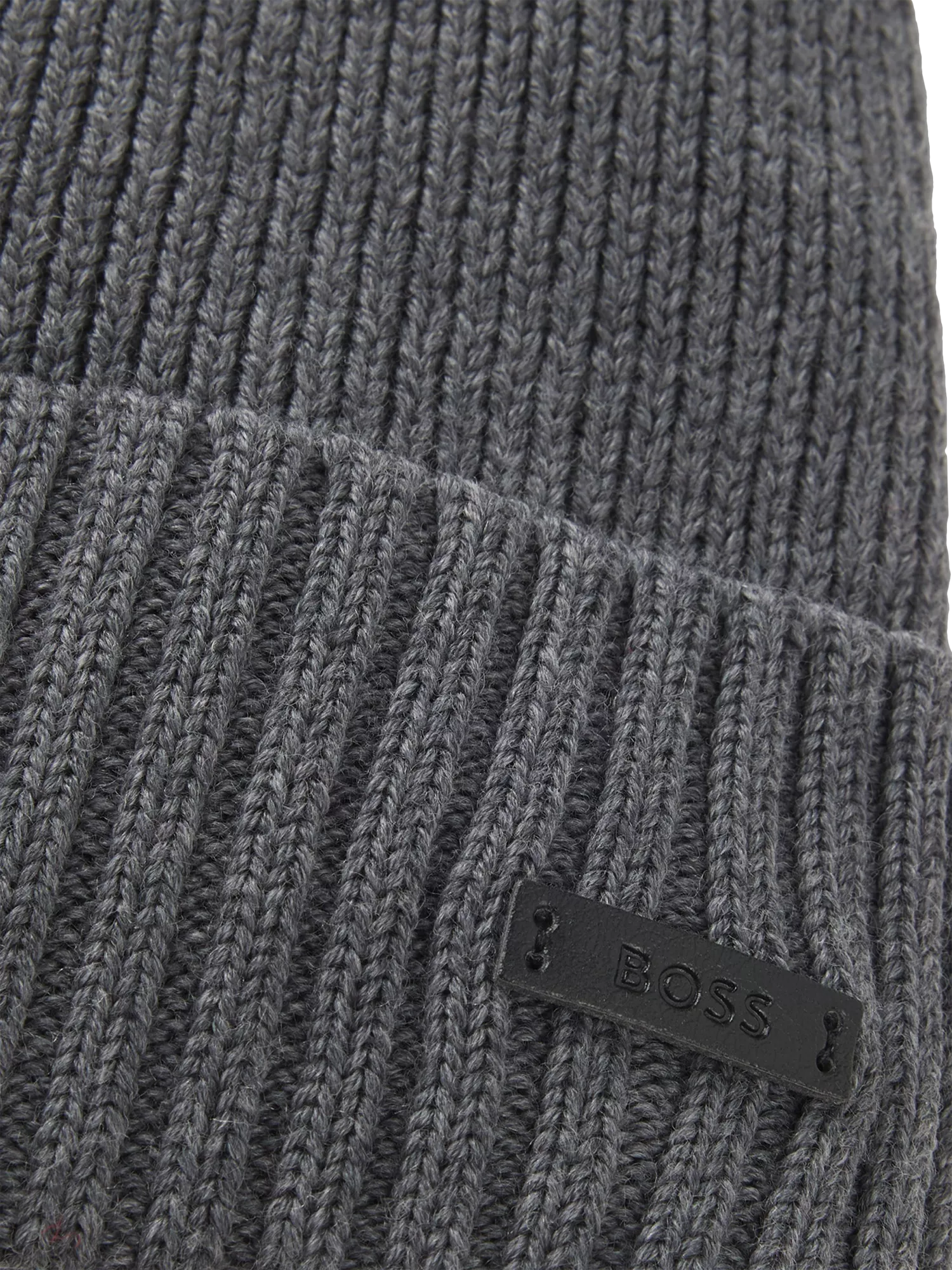 BOSS wool beanie Medium Grey, UK version