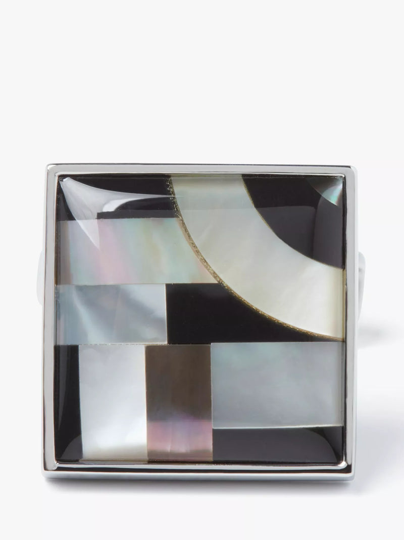 Simon Carter cufflinks mother of pearl onyx - British product