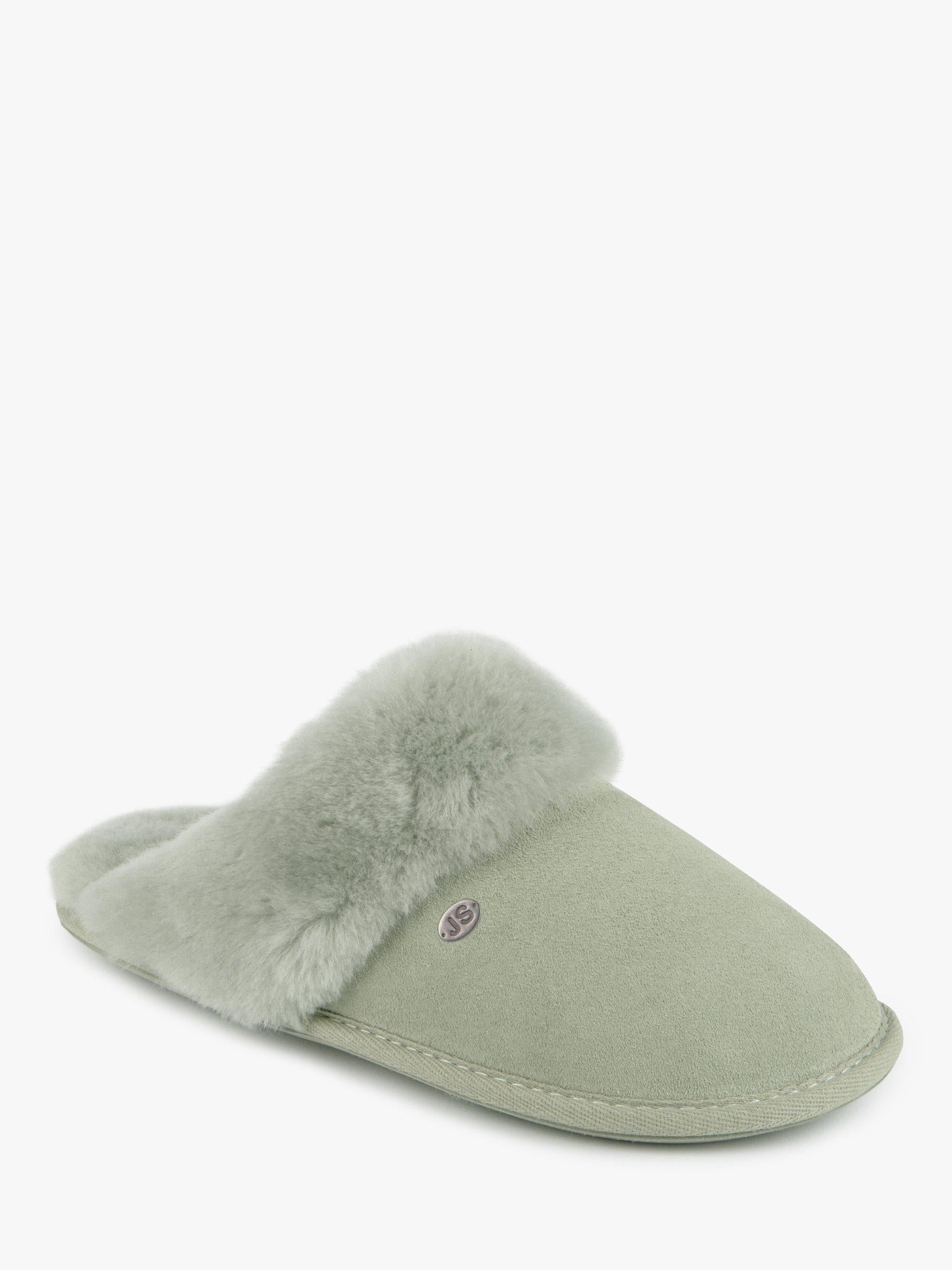 Just Sheepskin sheepskin mule slippers in sage, UK version