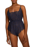 Coco de Mer Beatrice Lace Teddy, Navy