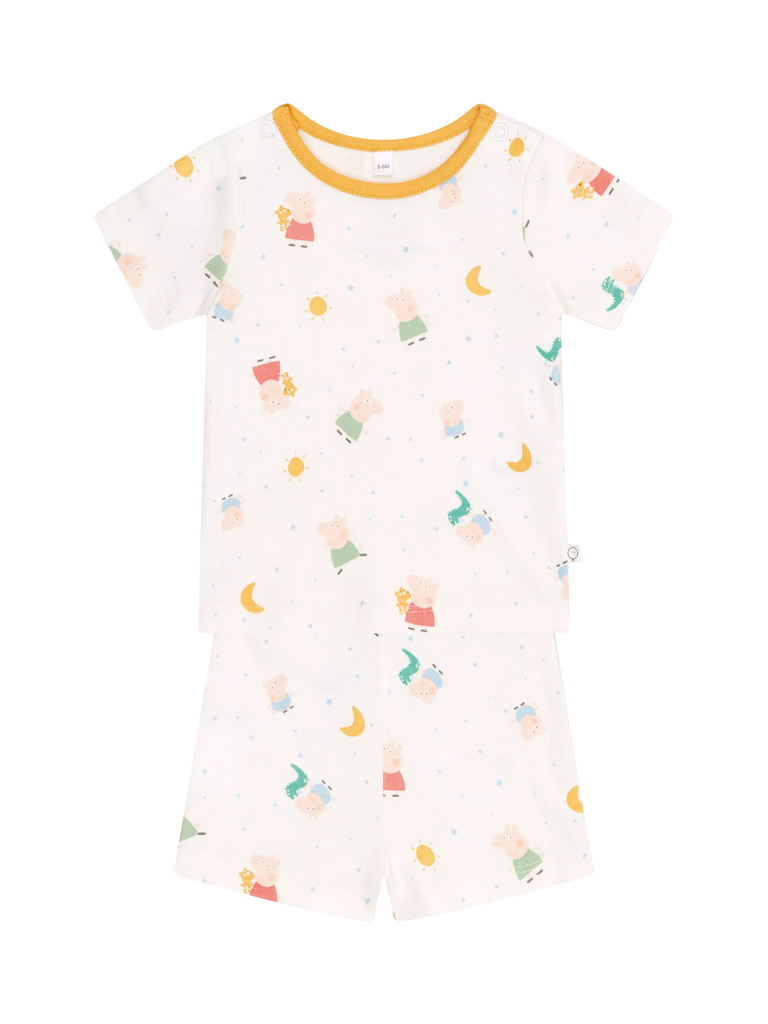 MORI Baby Peppa Pig Shortie Sleepsuit, Peppa Pig Print