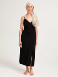 Pretty You London Bamboo Frill Chemise in black, imported from the UK