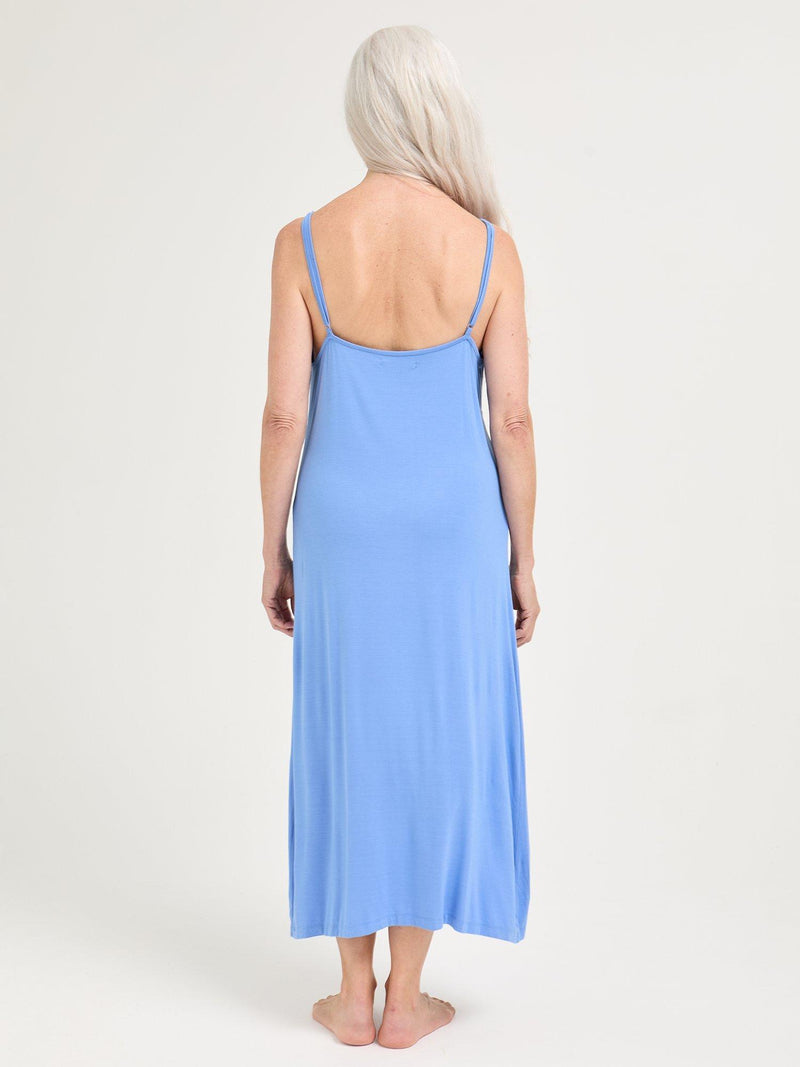 Pretty You London Bamboo Chemise Cornflower Blue, imported from the UK