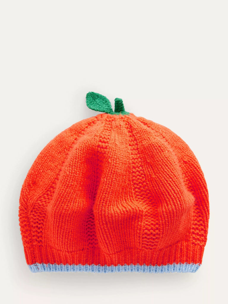 Mini Boden Kids' Novelty Pumpkin Beret, Orange Pumpkin