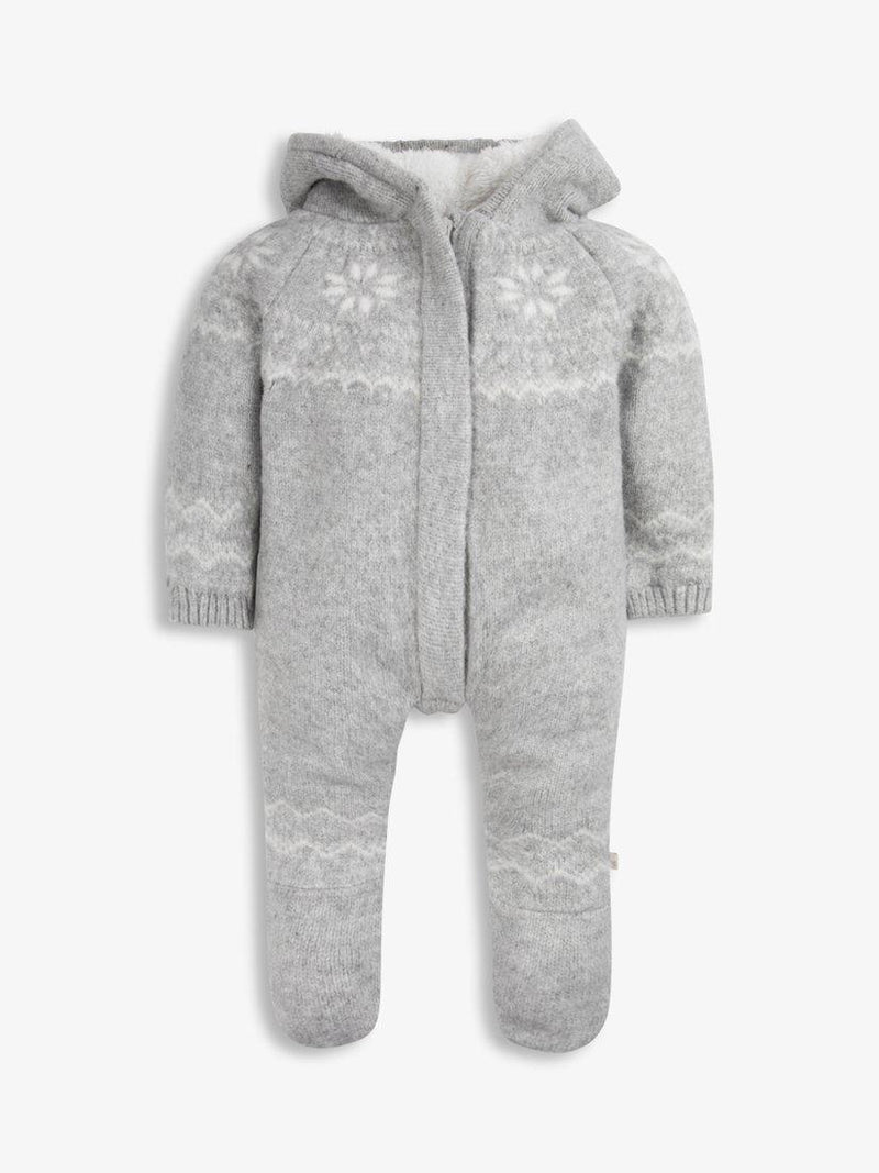 The Little Tailor baby pramsuit grey (British brand)