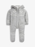 The Little Tailor baby pramsuit grey (British brand)