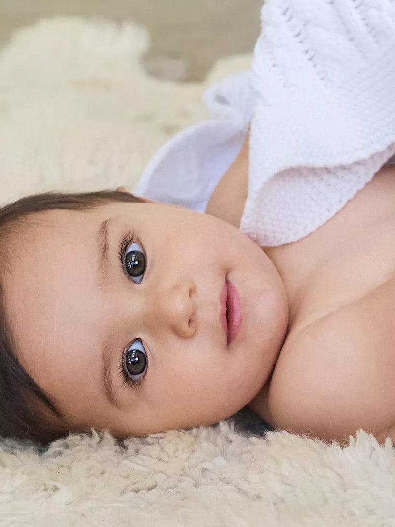 The Little Tailor Baby Cable Knit Blanket