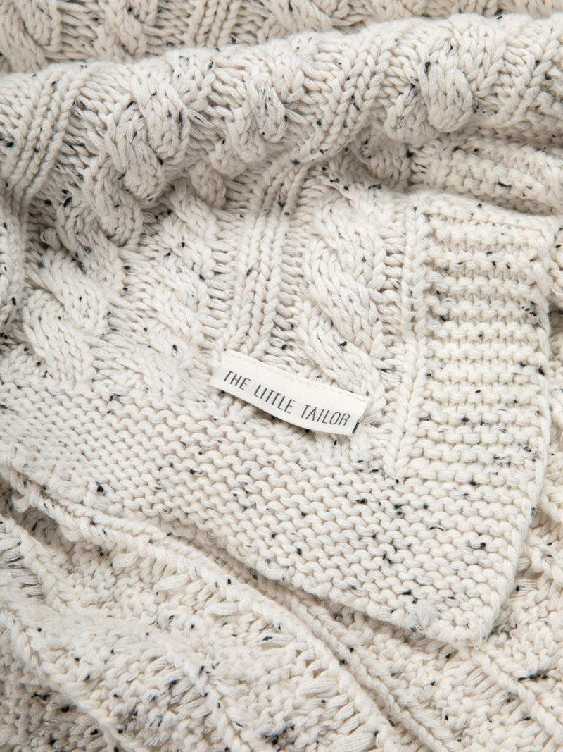 The Little Tailor baby cable knit blanket 100% cotton, imported from the UK