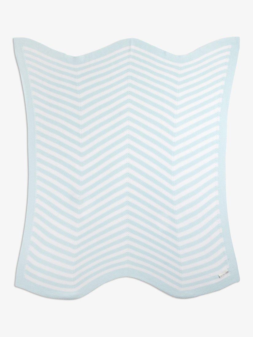 The Little Tailor chevron knitted baby blanket - British product