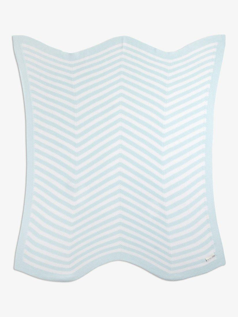 The Little Tailor chevron knitted baby blanket - British product