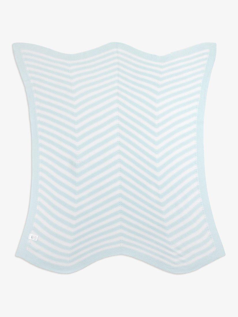 The Little Tailor chevron knitted baby blanket - British product