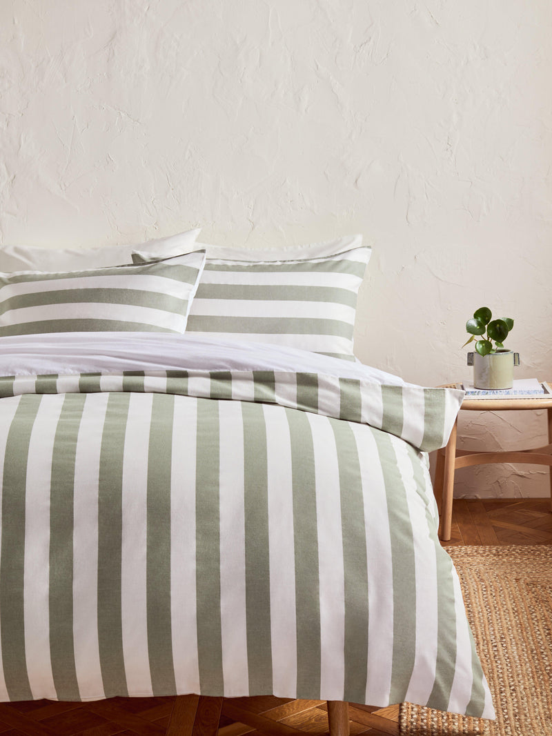 John Lewis Chelsea Stripe duvet cover set Double, imported from the UK