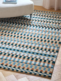 John Lewis Parallel Karomuster Teppich aus reiner Wolle 180x120cm (Britische Marke)