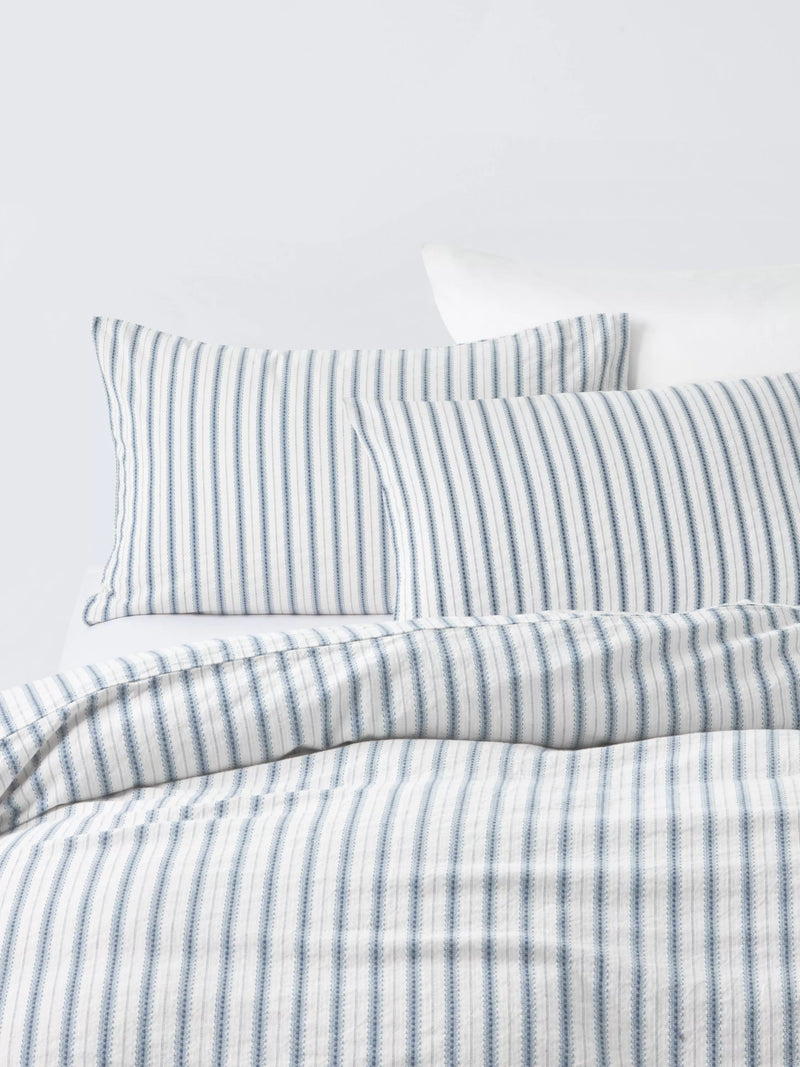 John Lewis Mia Stripe Pure Cotton Duvet Cover Double