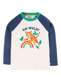 Frugi Kids' Tamar Organic Cotton Raglan Top, Multi