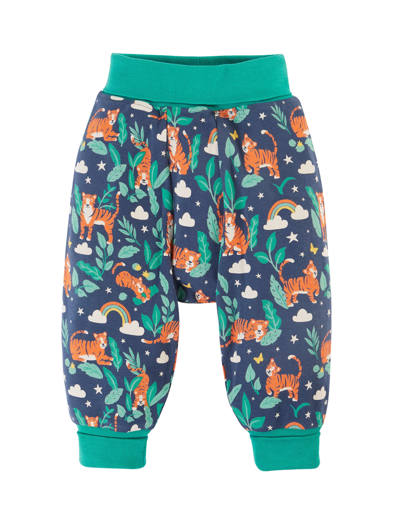 Frugi Baby Parsnip Organic Cotton Trousers, Roarsome