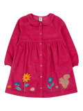 Frugi Kids' Coco Organic Cotton Corduroy Dress, Lingonberry