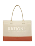 RATION.L organic cotton canvas tote bag natural 35x43x17cm, UK version