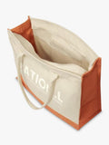 RATION.L organic cotton canvas tote bag natural 35x43x17cm, UK version