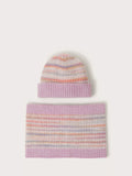 Monsoon Kids' Space Dye Stripe Hat and Snood, Multi