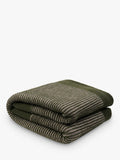 Striped wool blend knitted throw Piglet in Bed (British brand)
