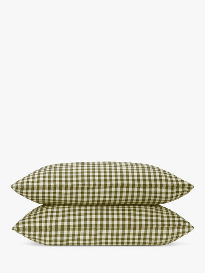 John Lewis Piglet in Bed Gingham Linen Blend Duvet Cover- Buy online at McGrocer