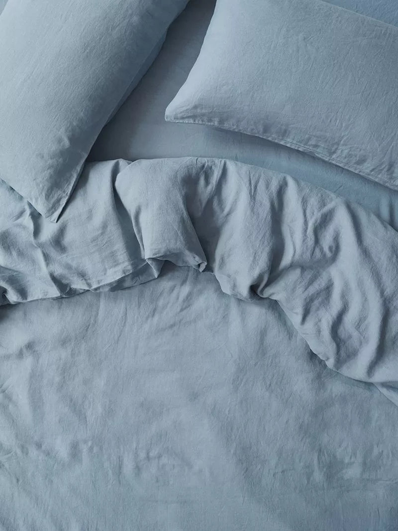 Piglet in Bed Leinenmischungsbettwäsche, Standard-Kissenbezug-Paar