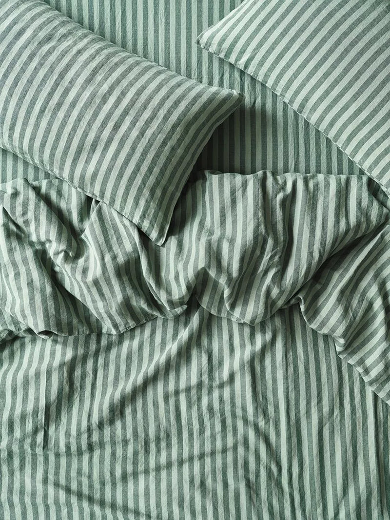 Piglet in Bed Pembroke Stripe Bettwäsche aus Leinenmischung, Doppelbett