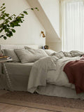Piglet in Bed Bettwäsche aus Leinenmischung, Standard-Kissenbezug-Paar (britische Marke)