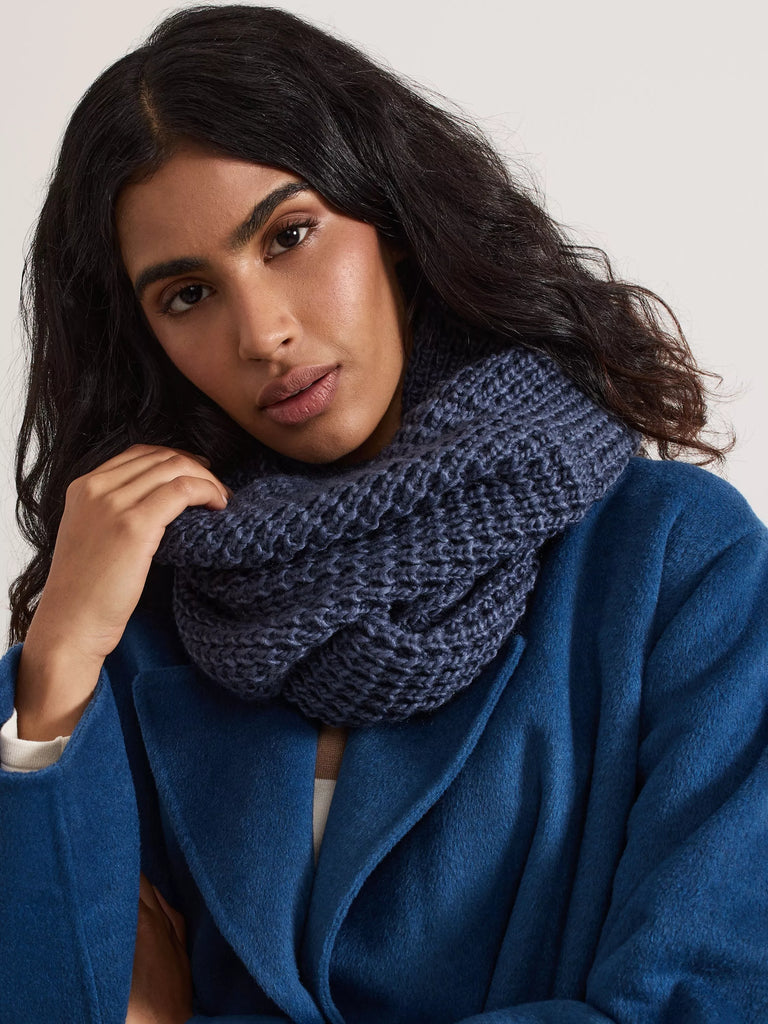 Phase Eight Knitted Snood, Blue